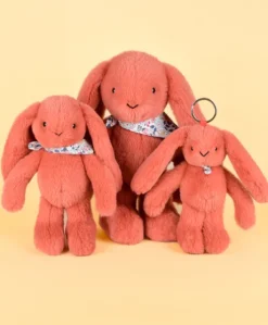 Peluche lapin Orange Terracotta 35 cm - Lapin Fleurette