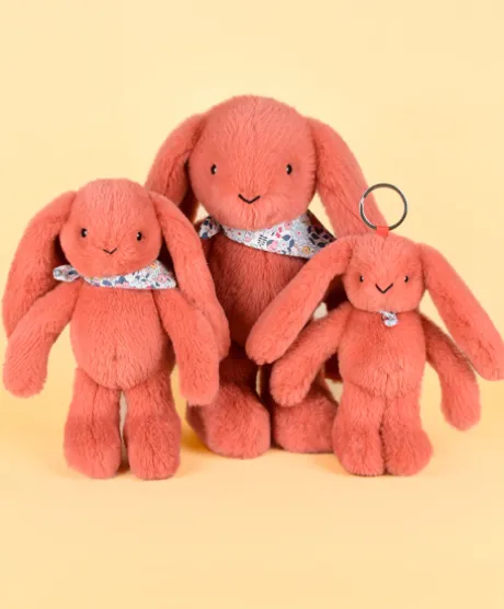 Peluche lapin Orange Terracotta 35 cm - Lapin Fleurette