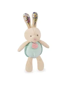 Peluche lapin pop-up - Vert amande et corail