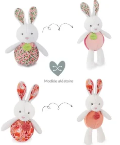 Peluche lapin Pâques pop-up - Rose pale