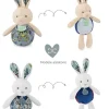 Peluche lapin Pâques pop-up - Bleu