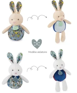 Peluche lapin Pâques pop-up - Bleu