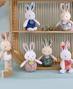 Peluche lapin Pâques pop-up - Bleu