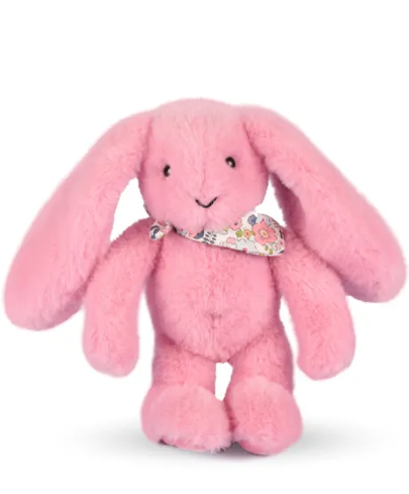 Peluche lapin rose 25 cm - Lapin Fleurette