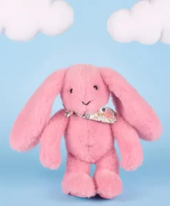 Peluche lapin rose 25 cm - Lapin Fleurette