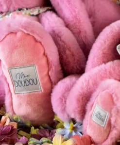 Peluche lapin Rose 35 cm - Lapin Fleurette