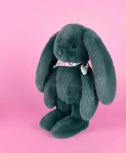 Peluche lapin Vert 35 cm - Lapin Fleurette