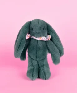 Peluche lapin vert 25 cm - Lapin Fleurette