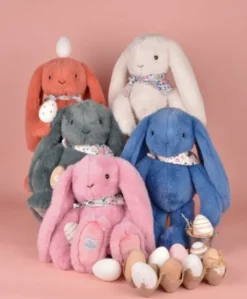 Peluche lapin Vert 35 cm - Lapin Fleurette