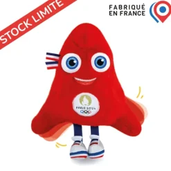 Peluche Mascotte Officielle Jeux Olympiques Paris 2024 - Fabriquée en France - 30 cm