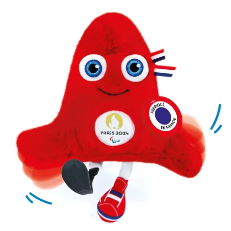 Peluche Mascotte Officielle Jeux Paralympiques Paris 2024 - Fabriquée en France - 33 cm