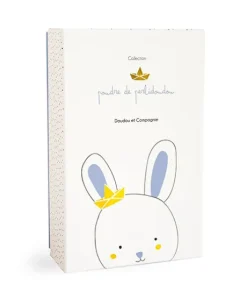 Peluche musicale lapin matelot bleu - 14 cm