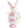 Peluche musicale lapin étoile rose - 14 cm