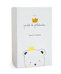 Peluche musicale ours Petit Roi  marron - 14 cm