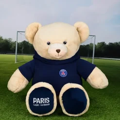 Peluche officielle Ours PSG capuche - 50 cm