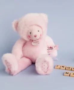 Peluche Ours Rose Trop Mimi - 30 cm
