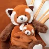 Peluche Panda roux avec bébé - 25 cm - Unicef