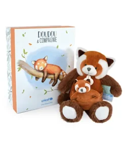 Peluche Panda roux avec bébé - 25 cm - Unicef