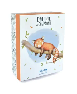 Peluche Panda roux avec bébé - 25 cm - Unicef