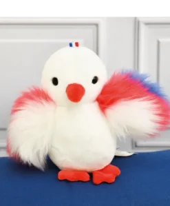 Peluche poussin blanc - 15 cm - Fabriqué en France