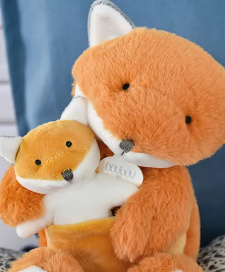 Peluche renard avec Bébé - 25 cm - Unicef