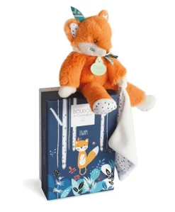 Peluche Renard avec Doudou Tiwipi - 21 cm
