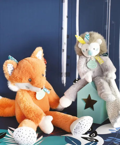 Peluche Renard roux Tiwipi - 30 cm