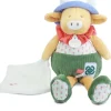 Peluche vache verte Aneth avec doudou - 28 cm