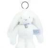 Porte clé en peluche Lapin Blanc- 18 cm - Lapin Fleurette