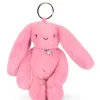 Porte clé en peluche Lapin Rose - 18 cm - Lapin Fleurette