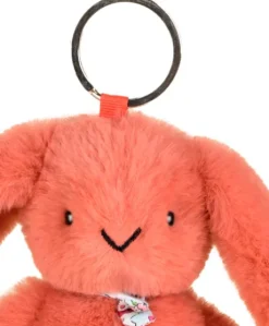Porte clé en peluche Lapin Orange - 18 cm - Lapin Fleurette