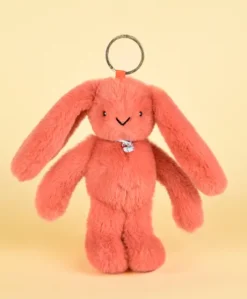 Porte clé en peluche Lapin Orange - 18 cm - Lapin Fleurette