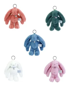 Porte clé en peluche Lapin Blanc- 18 cm - Lapin Fleurette