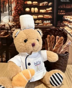 Porte clé Ours cuistot chef - 15 cm