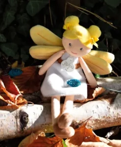 Poupée souple Fée Aurore -  Blanche et Jaune - 25 cm