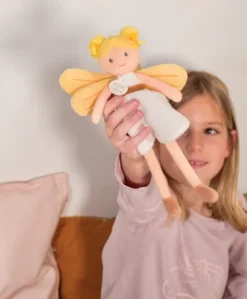 Poupée souple Fée Aurore -  Blanche et Jaune - 25 cm