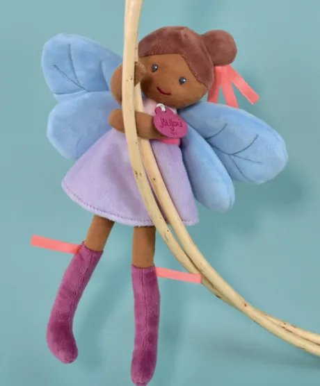 Poupée souple fée de la forêt - Tara - violette et bleue - 25 cm
