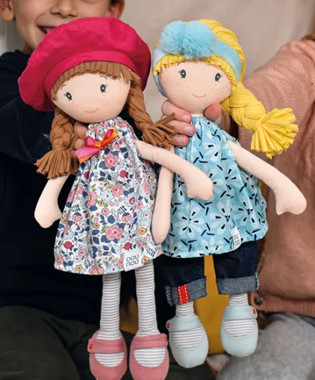 Poupée tendre - Poupée Parisienne - Les Canailles de Doudou - Floryne - 36 cm