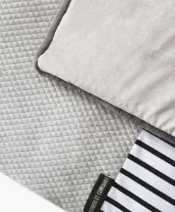 Tapis de jeu Bébé - Gris / blanc - 100 X 100 cm