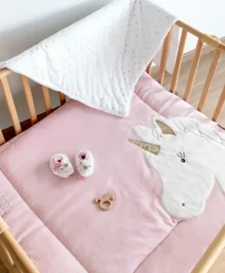 Tapis de Parc Licorne rose - 100 x 100 cm