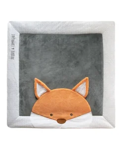 Tapis de Parc Renard  - gris / orange - 100 x 100 cm