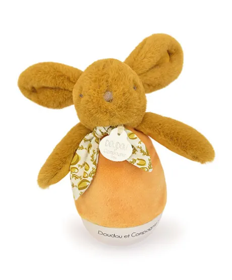 Veilleuse bebe musicale Culbuto jaune - 16 cm