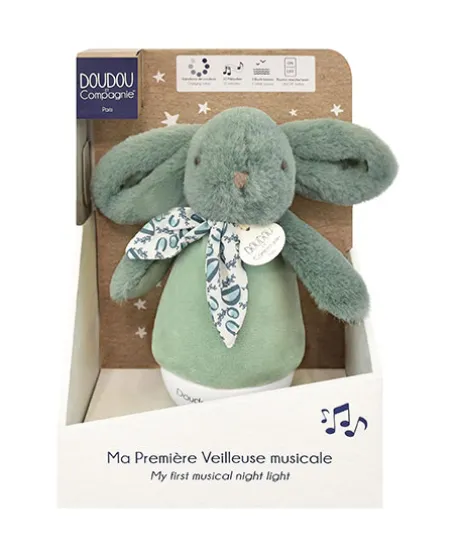 Veilleuse bebe musicale Culbuto verte - 16 cm