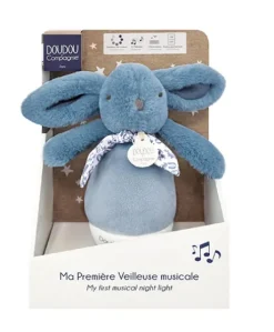 Veilleuse bebe musicale Culbuto bleue - 16 cm