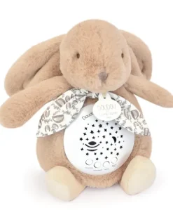 Veilleuse Lapin Musicale Projection mur et chansons Douces - Beige