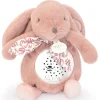 Veilleuse Lapin Musicale Projection mur avec chansons Douces - Rose poudré