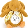 Veilleuse Lapin Musicale Projection mur avec chansons Douces - Jaune moutarde