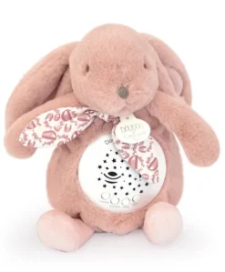Veilleuse Lapin Musicale Projection mur avec chansons Douces - Rose poudré