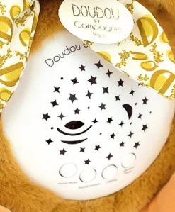 Veilleuse Lapin Musicale Projection mur avec chansons Douces - Jaune moutarde