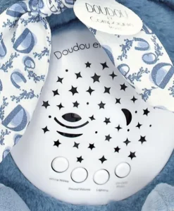 Veilleuse Lapin Musicale Projection mur avec chansons Douces - Bleu